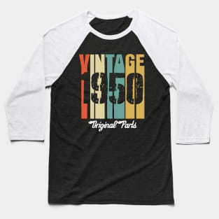 Vintage 1950 Original Parts Retro Vintage Birthday Gifts 70s Baseball T-Shirt